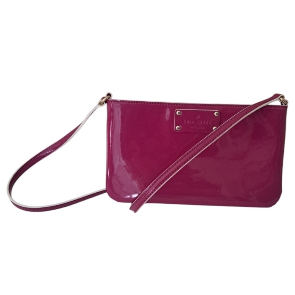 EUC Kate Spade Fuchsia Patent Leather Crossbody Bag
